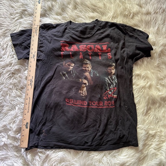Tourneau Other - Rascal Flatts 2013 Tour Tshirt L distressed torn holes faded stained